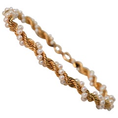 Pearl Gold Rope Bracelet
