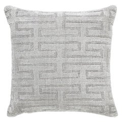 Modern Pearl Gray Geometric Throw Pillow