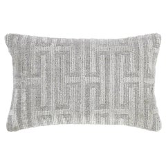 Modern Pearl Gray Geometric Throw Pillow