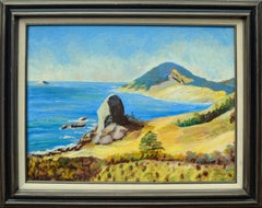 Big Sur, California Landscape in Oil on Canvas Illustration Board, Signed