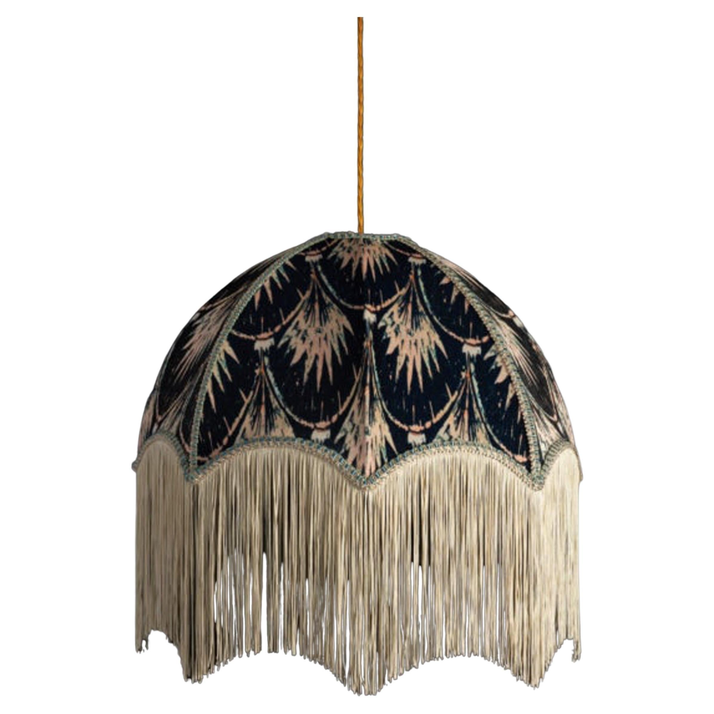 Pearl Lampshade with Fringing - Small (14")