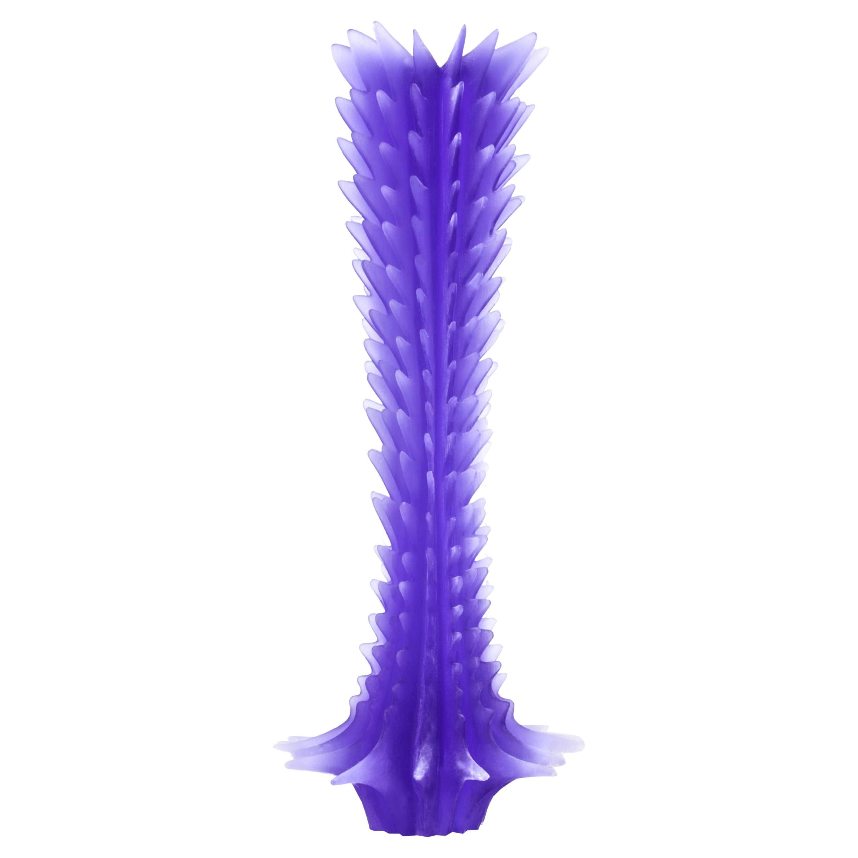 Pearl Large Contemporary Abstract Sculpture in Purple Cast Resin by Karen Atta For Sale
