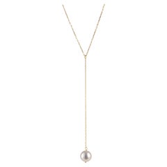 Pearl Lariat Necklace, by Michelle Massoura