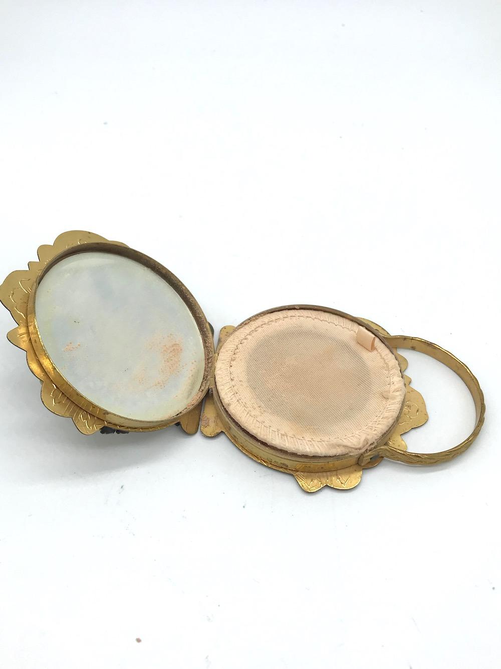 Early Victorian Pearl, Makeup Compact, Flower Purse, 18th Century