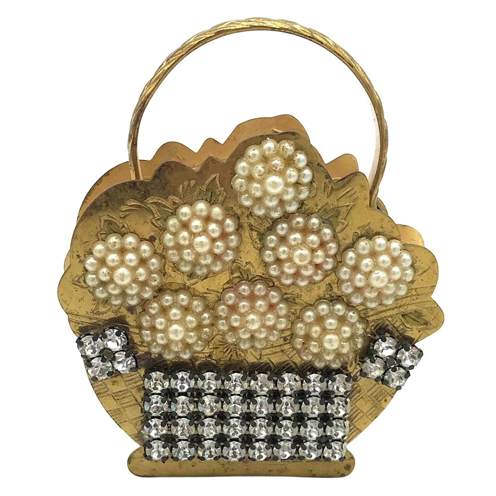 Pearl, Makeup Compact, Flower Purse, 18th Century