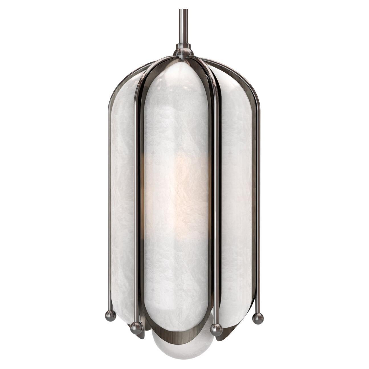 Pearl Grand Modern Luxury Pendant Metal and Frosty Glass For Sale at