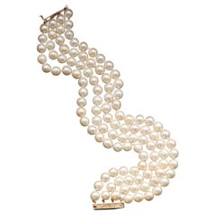Perlen-Mehrstrang-Armband Mid-Century