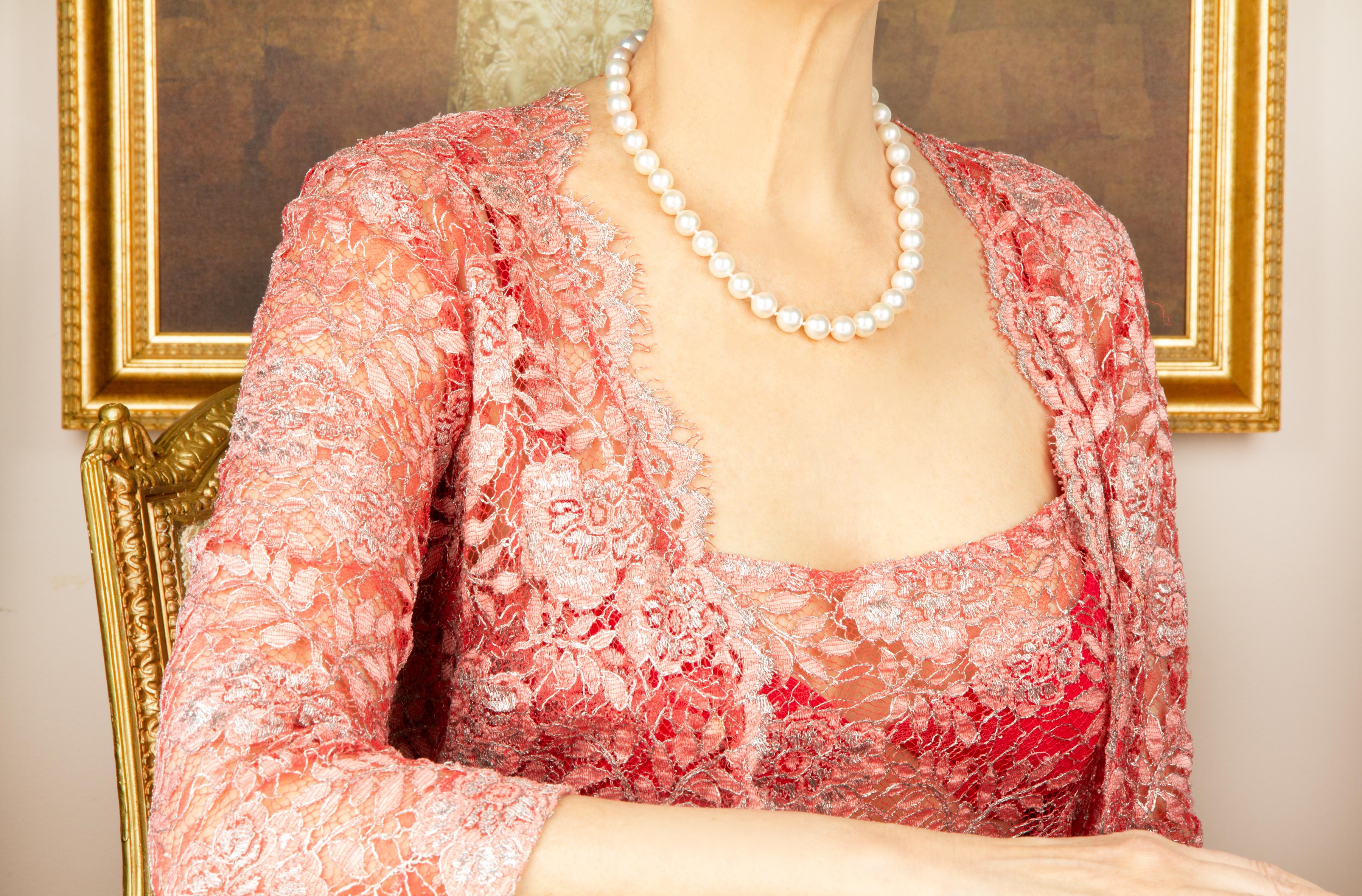 Artist Pearl Necklace 10mm Design by Ella Gafter For Sale