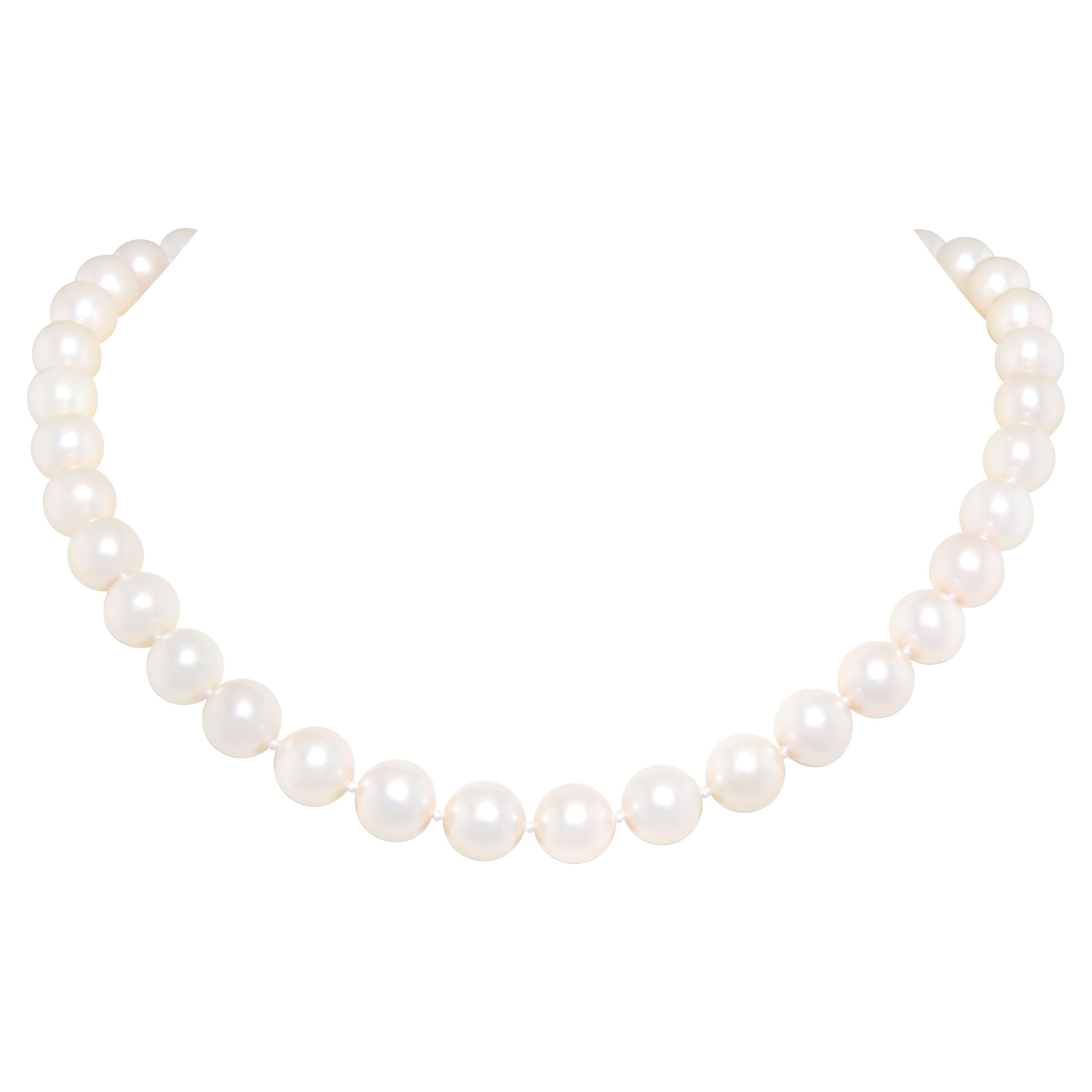 Pearl Necklace 10mm Design by Ella Gafter For Sale