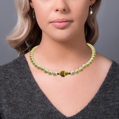 Pearl Necklace 14 Karat Gold Brooch