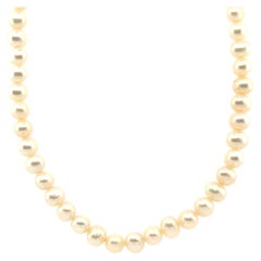 Pearl Necklace 5.2-5.9mm Pearl 14K 24 Inch Pink/White Strand of Pearls