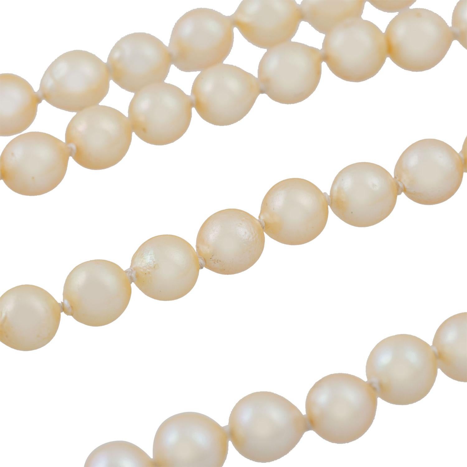 Uncut Pearl Necklace For Sale