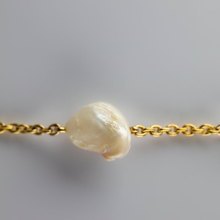 Pearl Necklace of Rare Oversized Mississippi River Pearls at 1stDibs
