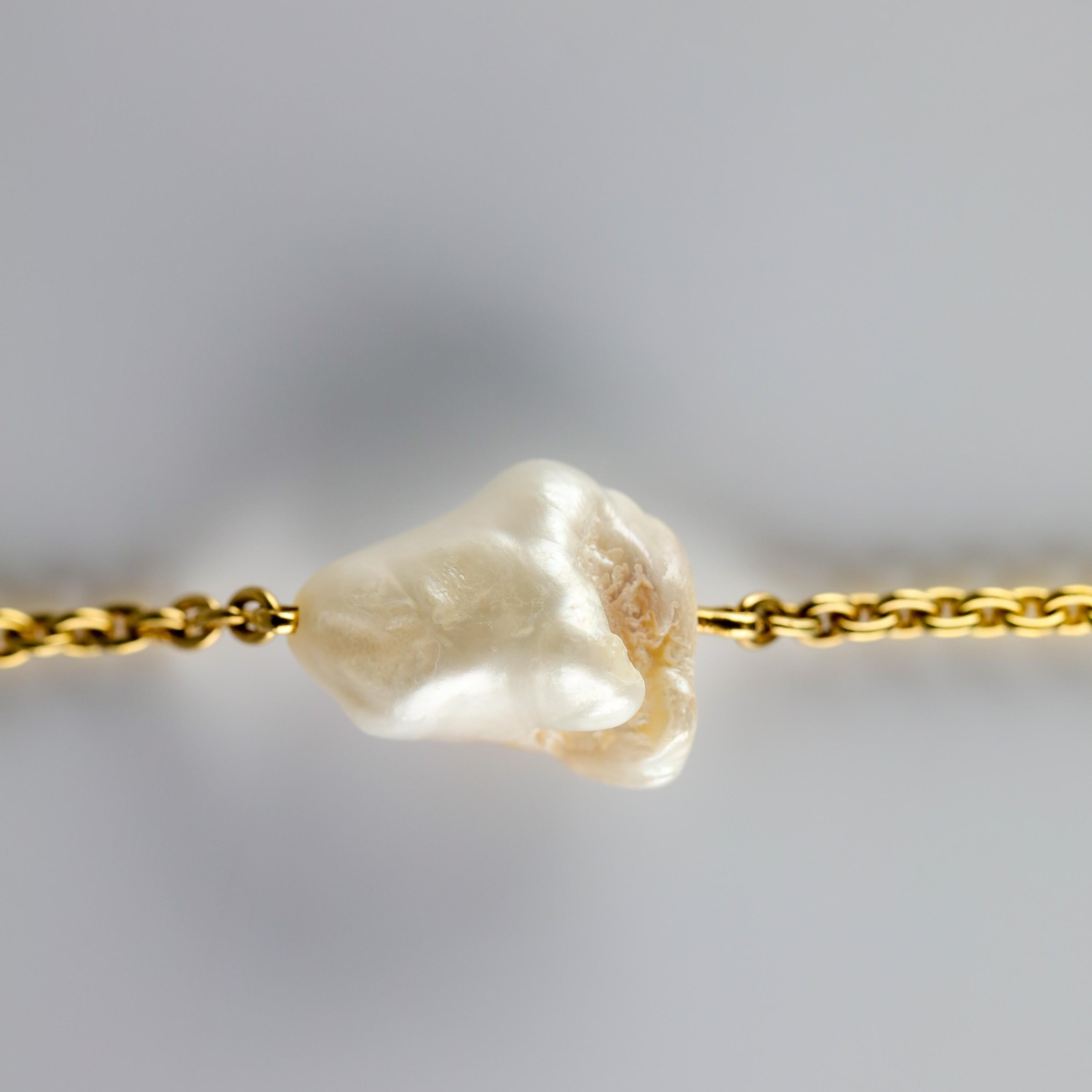 Perlenkette aus seltenen übergroßen Mississippi Flussperlen 2