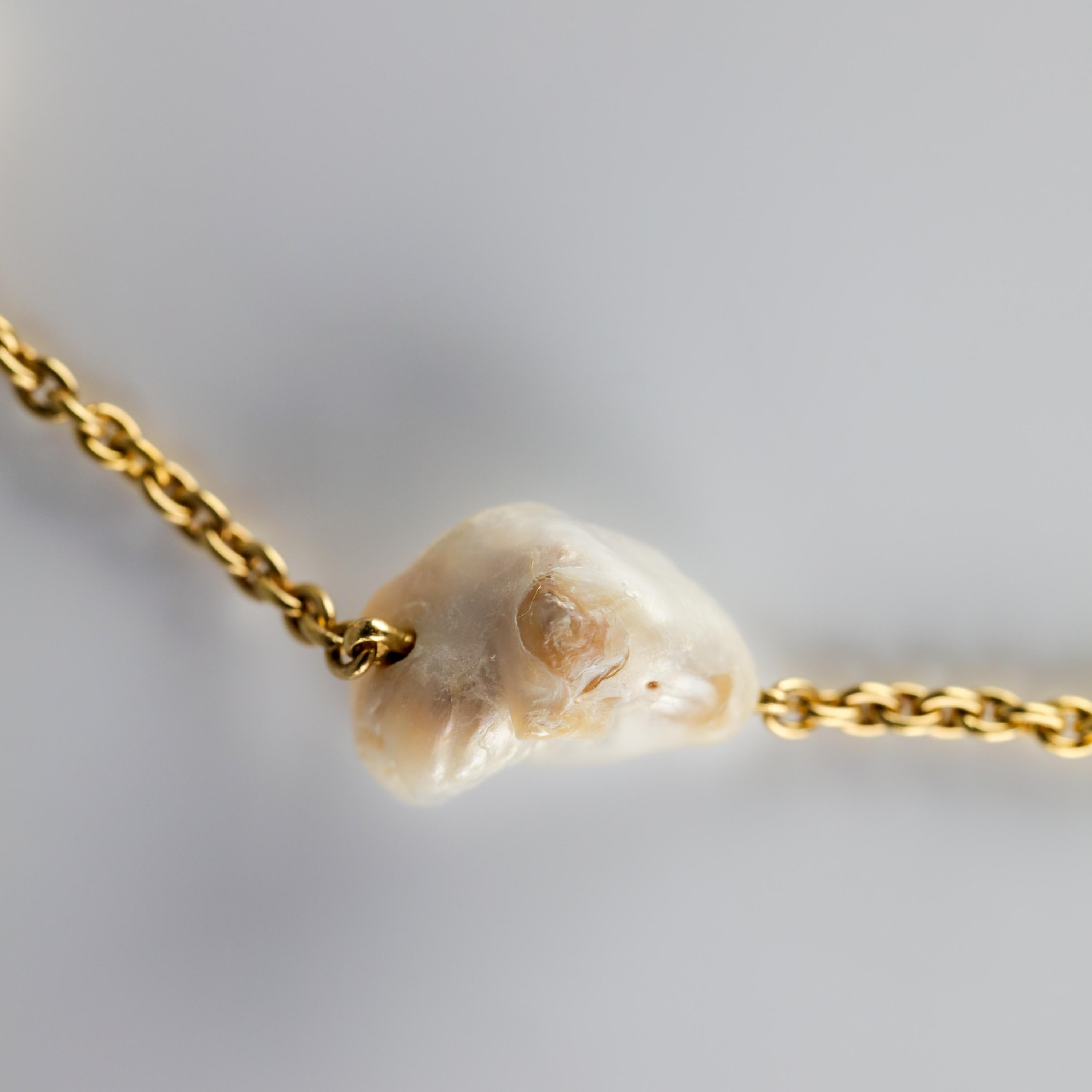 Perlenkette aus seltenen übergroßen Mississippi Flussperlen 3