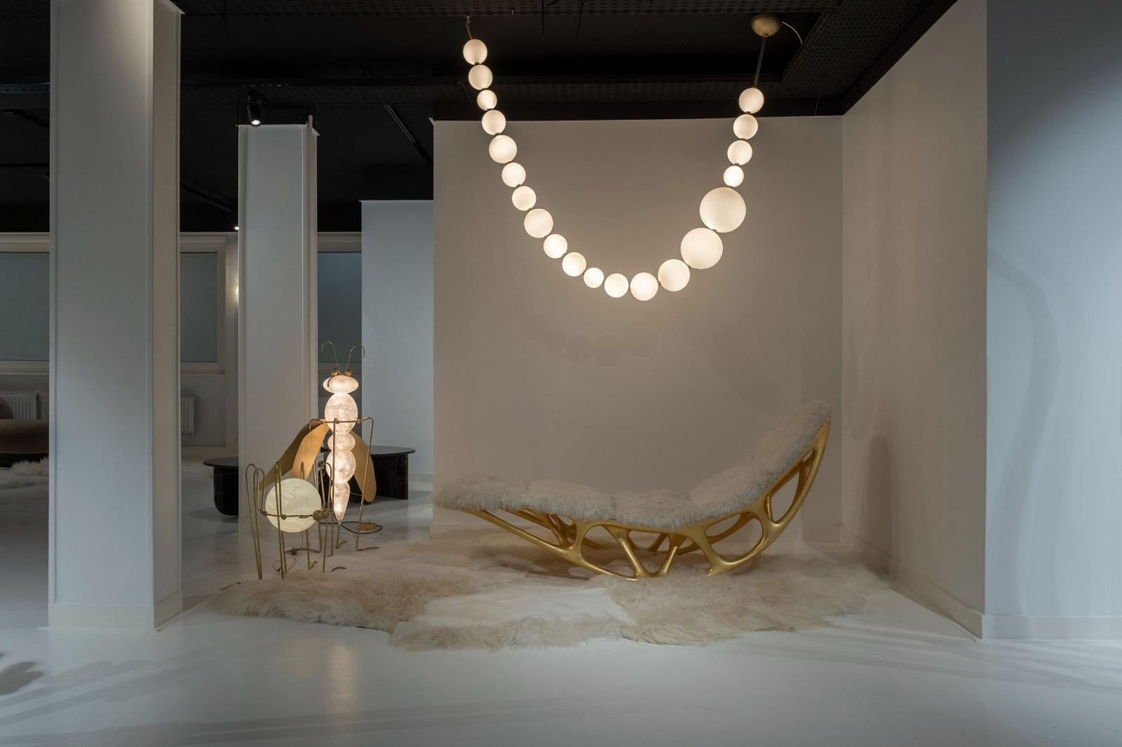 Pearl Necklace Pendant Light, Ludovic Clément d’Armont For Sale 1