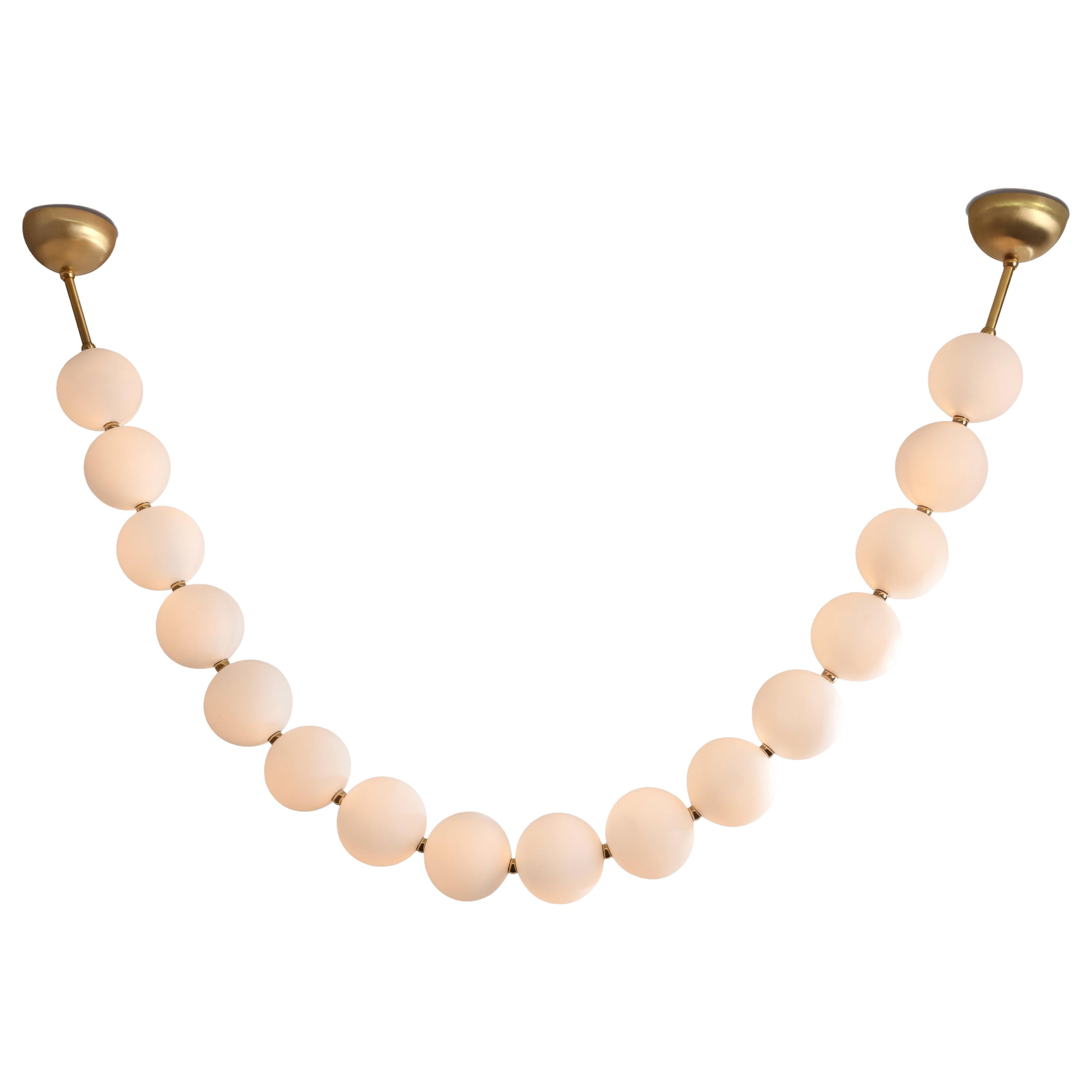 Pearl Necklace Pendant Light, Ludovic Clément d’Armont For Sale