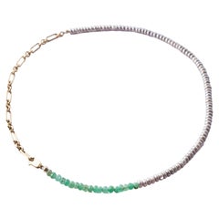 Pearl Necklace Silver Pearl Chrysophrase Choker Necklace J Dauphin