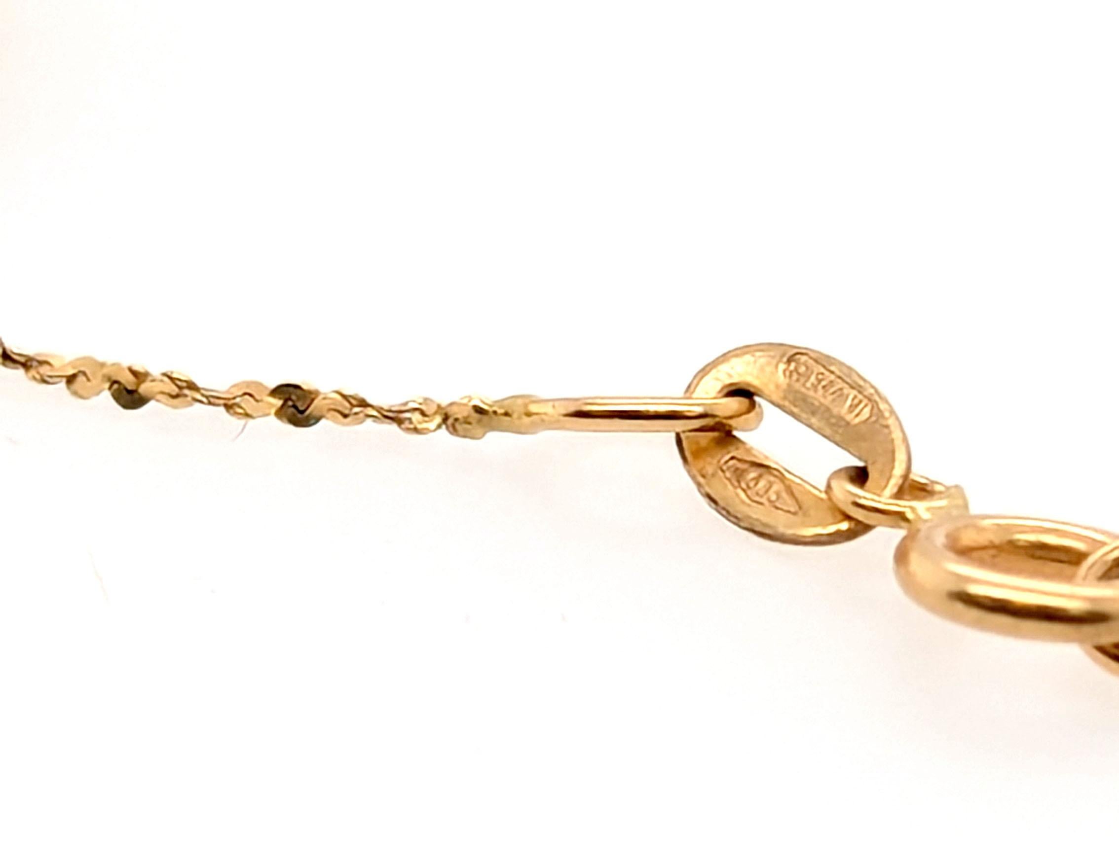 Collier de Perles Brin de Perles 6mm Or Jaune 14K Excellent état - En vente à Dearborn, MI