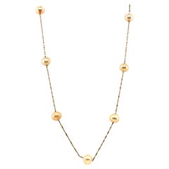 Pearl Necklace Strand of Pearls 6mm Pearls 14K Yellow Gold