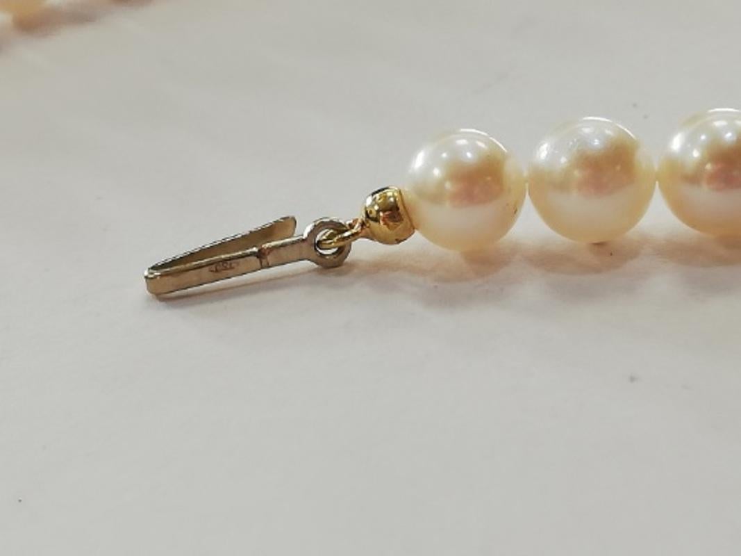 Pearl Necklace with 18 Karat Yellow Gold Closure 1