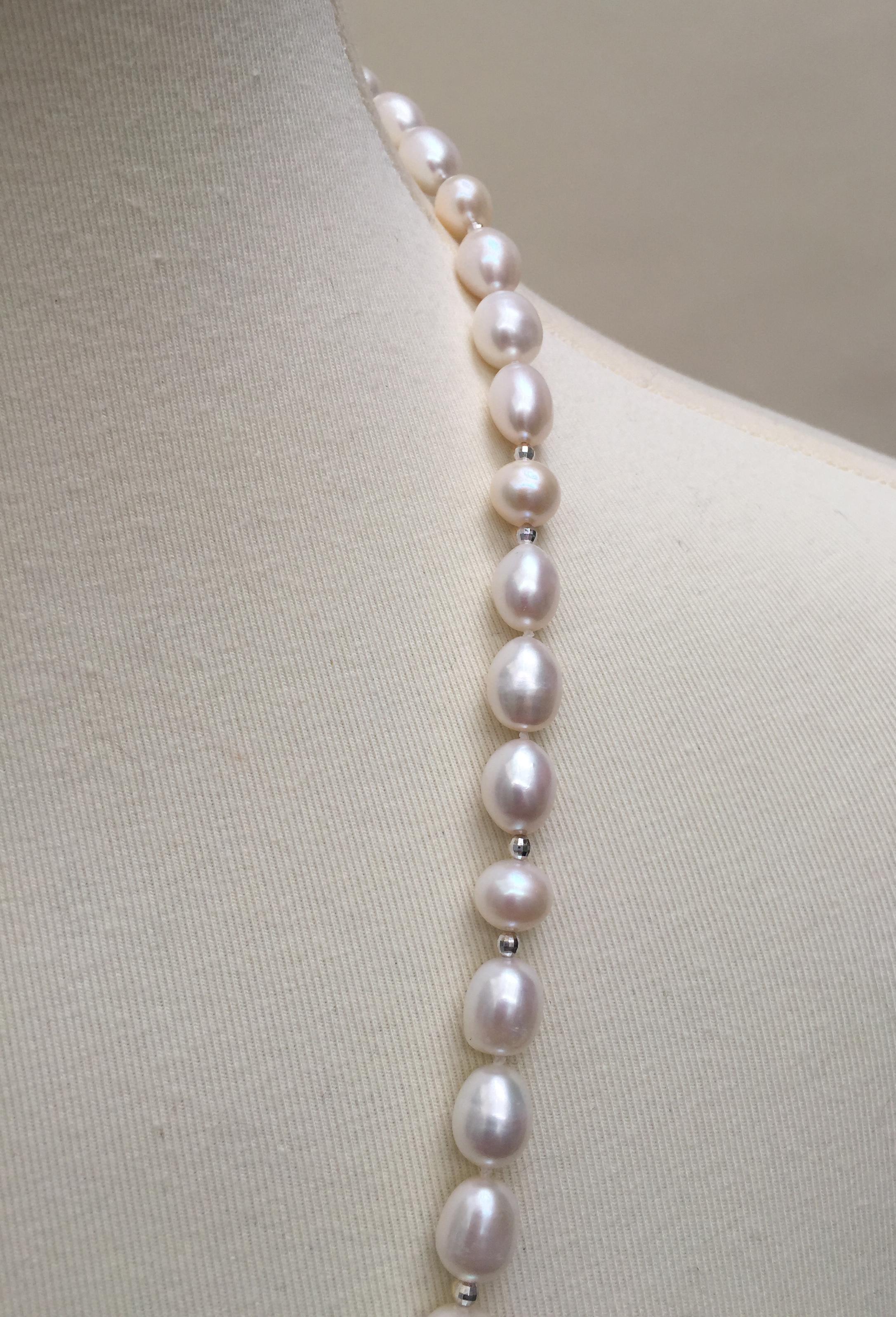 Marina J. Long Pearl Sautoir with Diamond Pearl Tassel and 14K White Gold Clasp 1