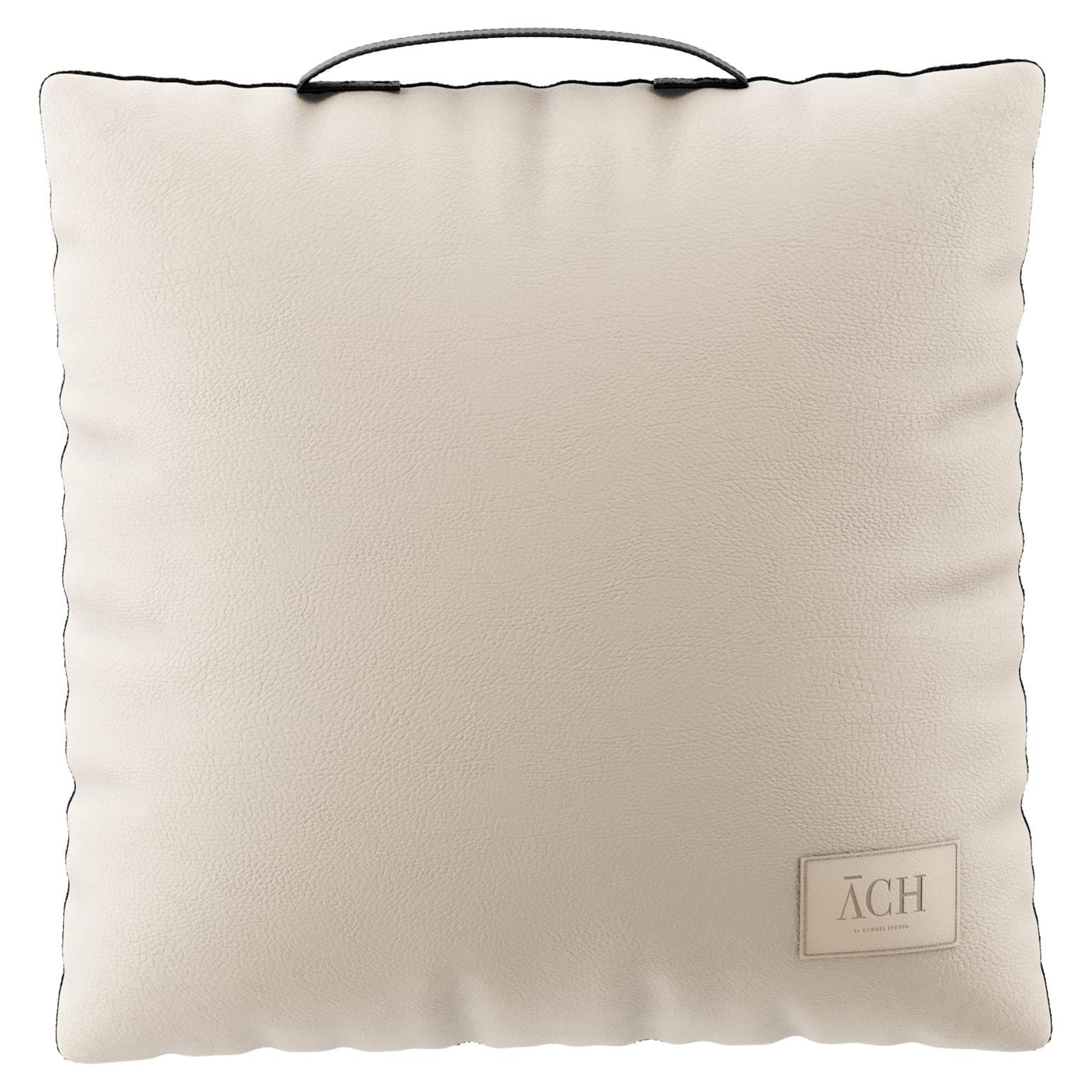 Pearl Outdoor Throw Pillow, Modern Waterproof Square Cushion Decor Handle