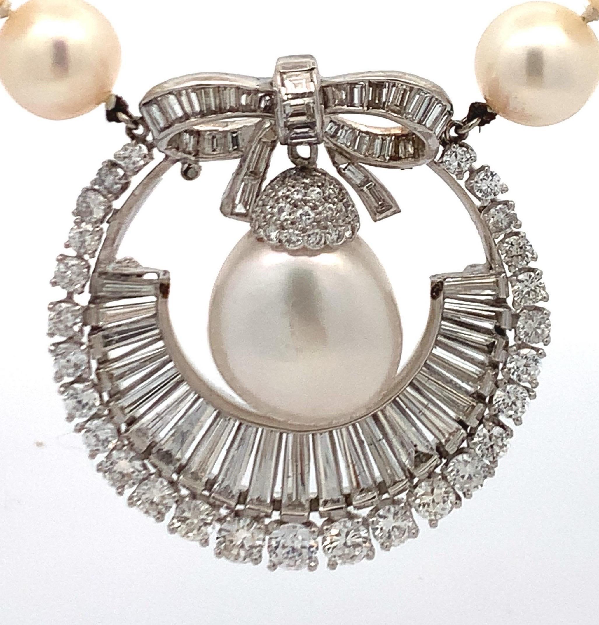 Perlen-Anhänger-Halskette Damen im Angebot