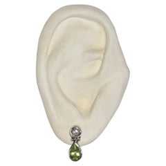 Vintage Pearl Peridot Earrings