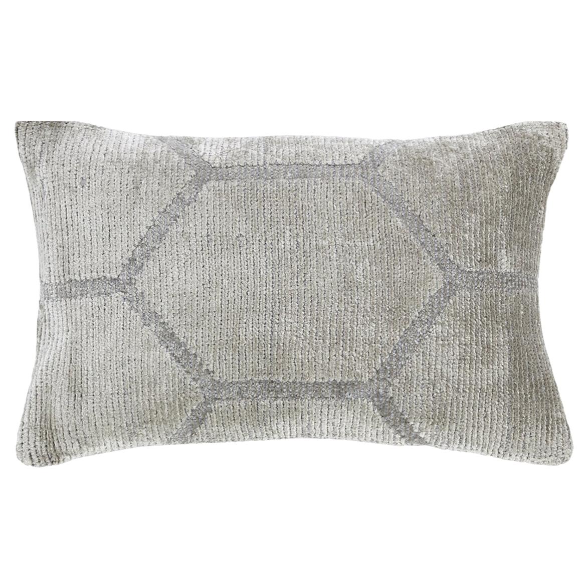 Modern Pearl Gray Geometric Throw Pillow