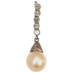 Pearl Platinum Earrings