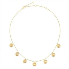 Pearl Radiance 14K (or 18k upon request) Yellow Gold Diamond Station Necklace