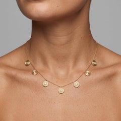 Pearl Radiance 14K (or 18k upon request) Yellow Gold Diamond Station Necklace