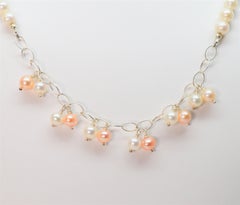 Pearl Rain Drop Chain Necklace