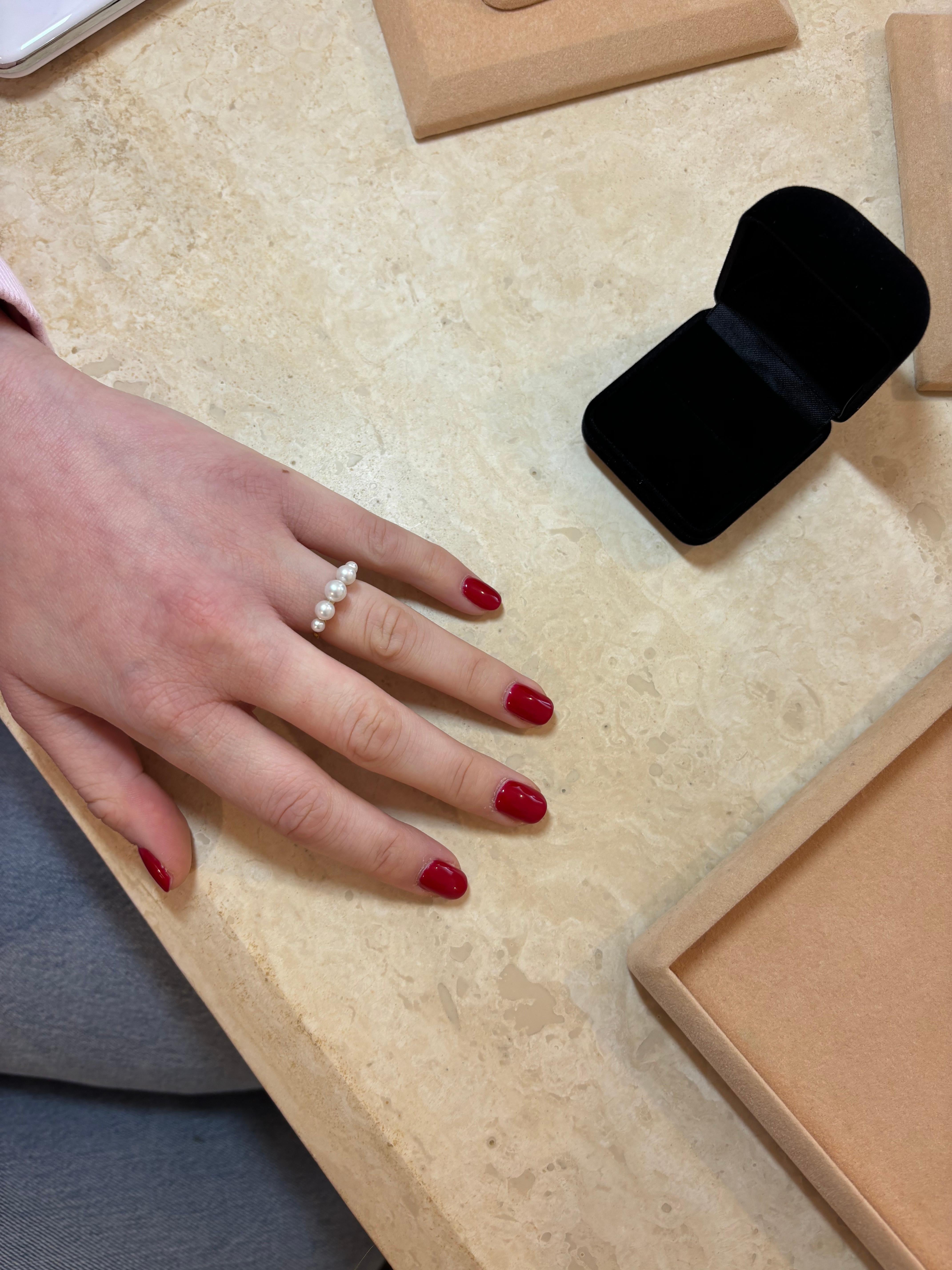 For Sale:  Pearl Ring, 18K Gold 2