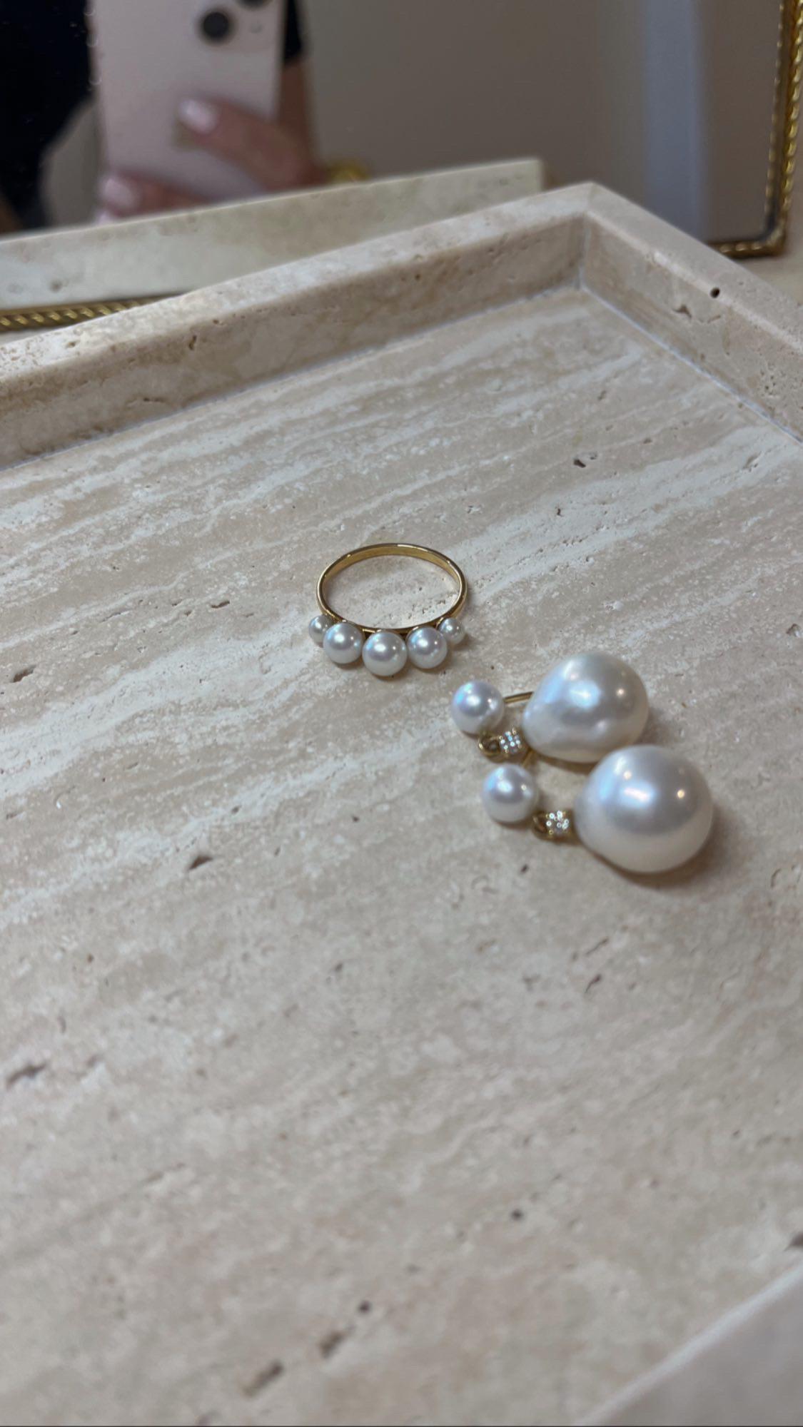 For Sale:  Pearl Ring, 18K Gold 3