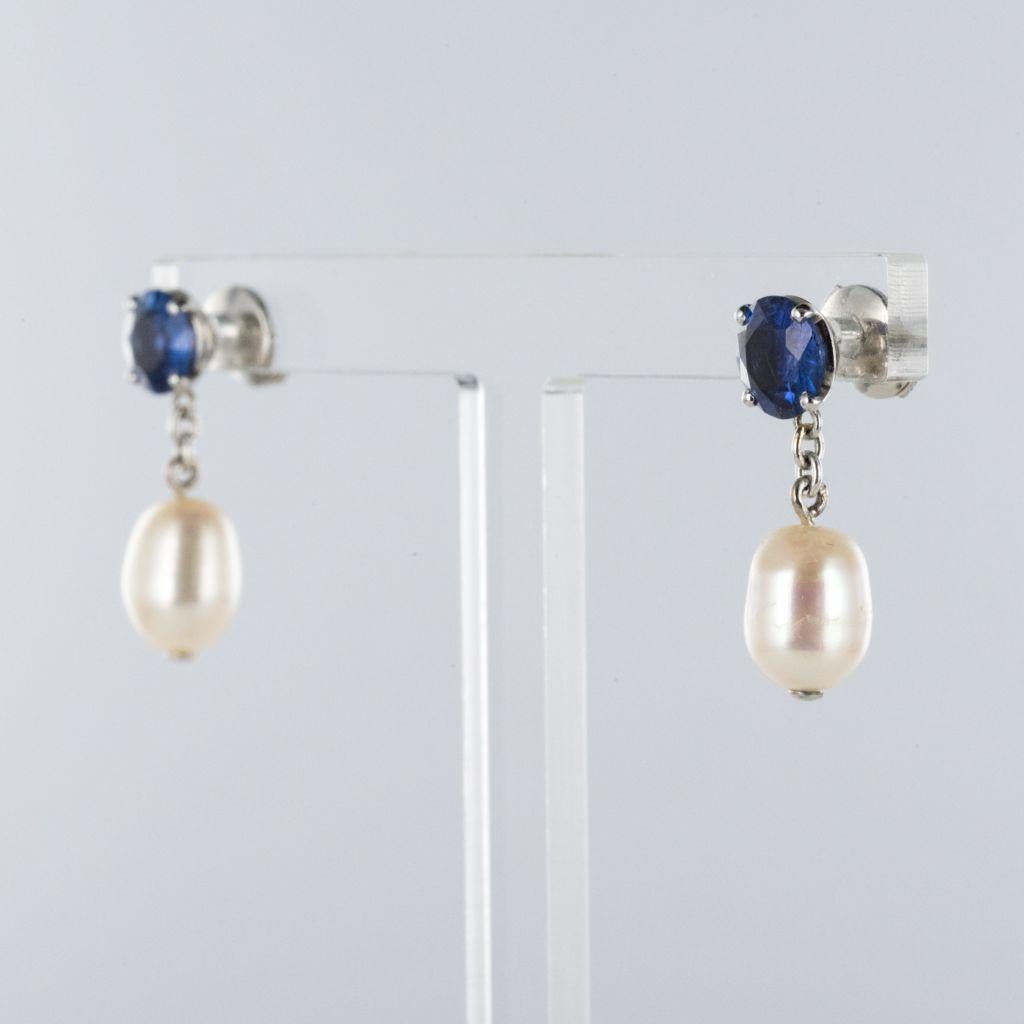 royal blue drop earrings