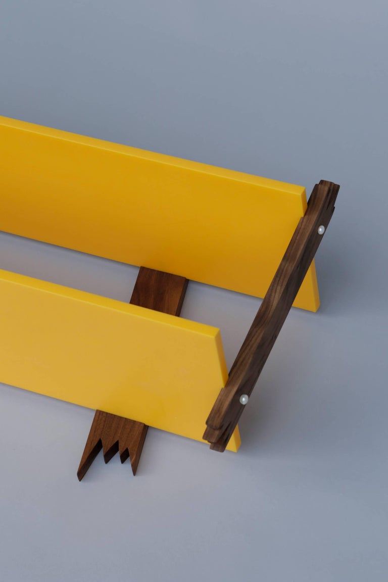 Pearl Screw Wall Shelf by Soft Baroque, American Walnut and Pearls