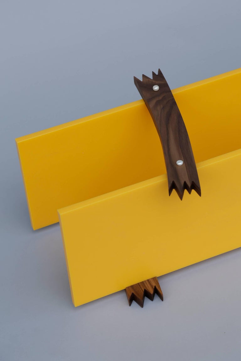 Pearl Screw Wall Shelf by Soft Baroque, American Walnut and Pearls