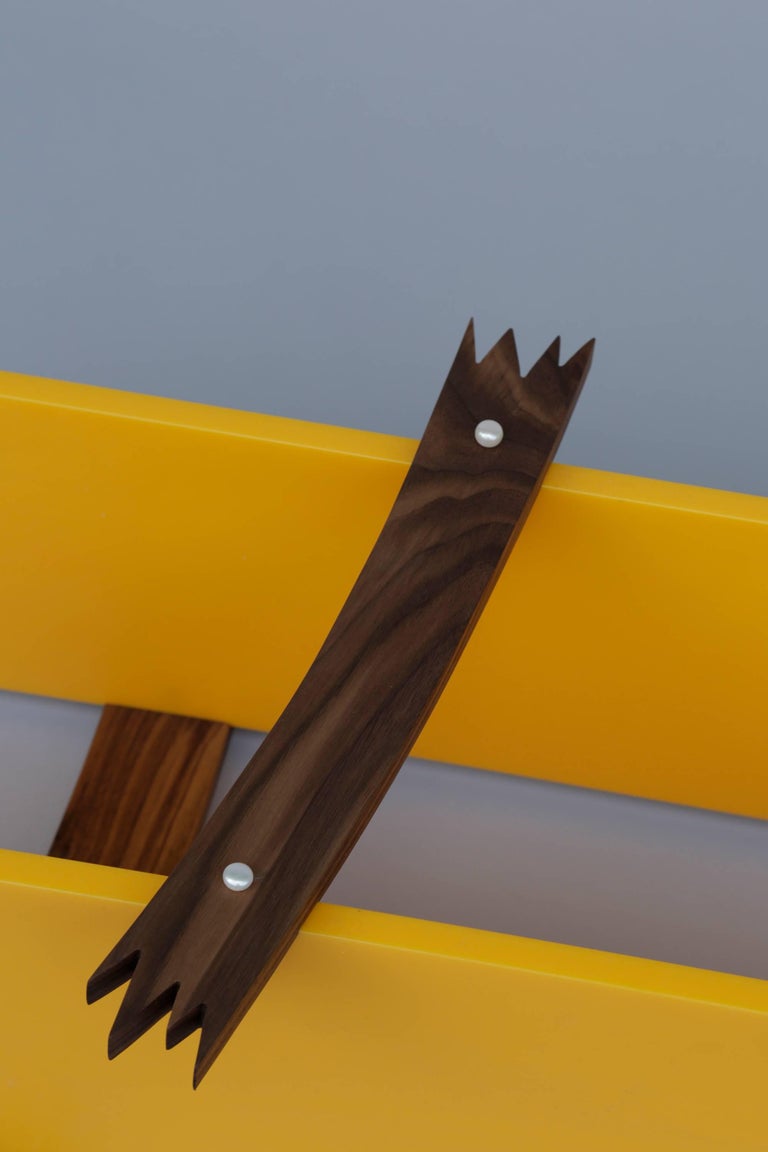 Pearl Screw Wall Shelf by Soft Baroque, American Walnut and Pearls