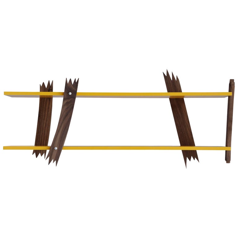 Pearl Screw Wall Shelf by Soft Baroque, American Walnut and Pearls