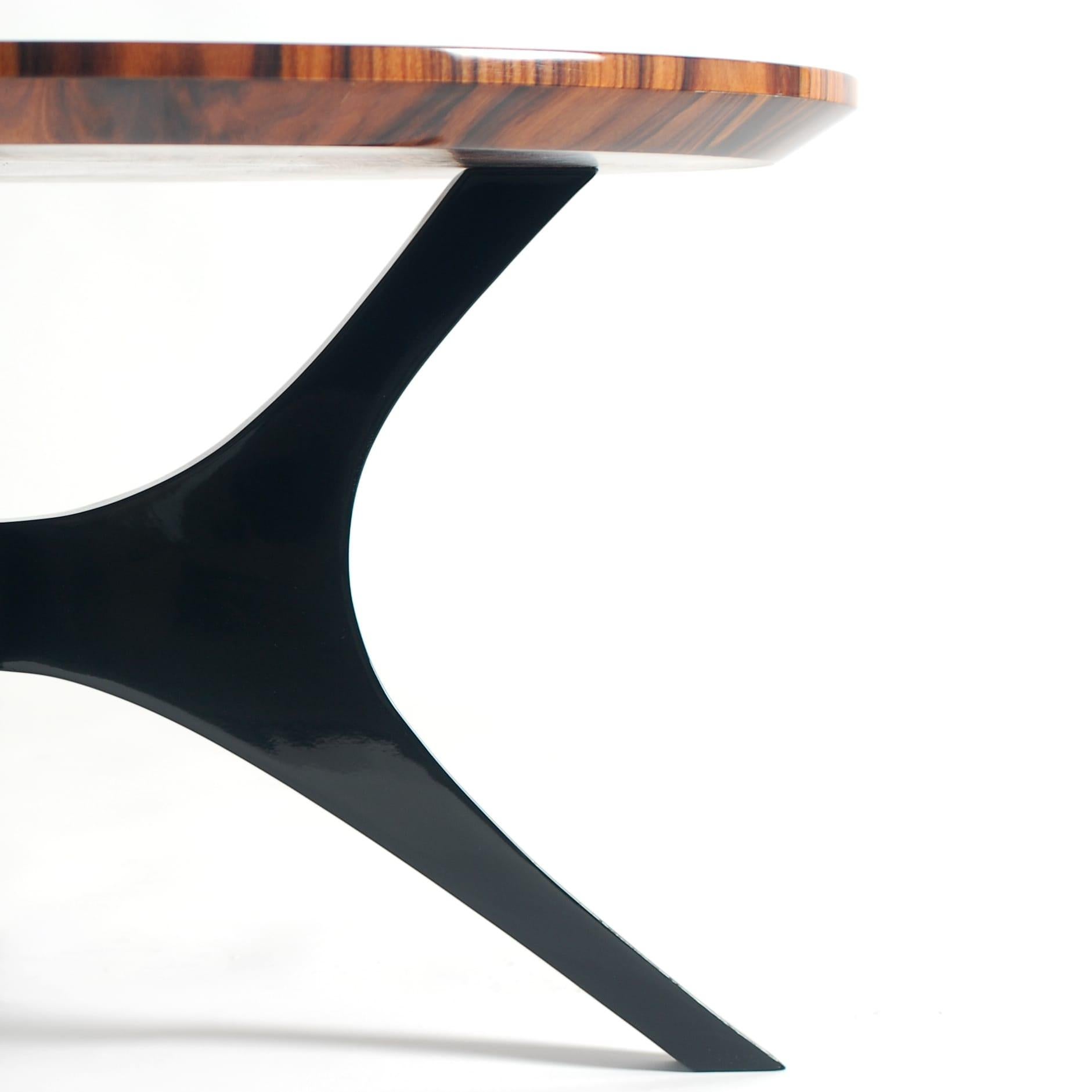 Modern Pearl Side Table in Mahogany Wood For Sale