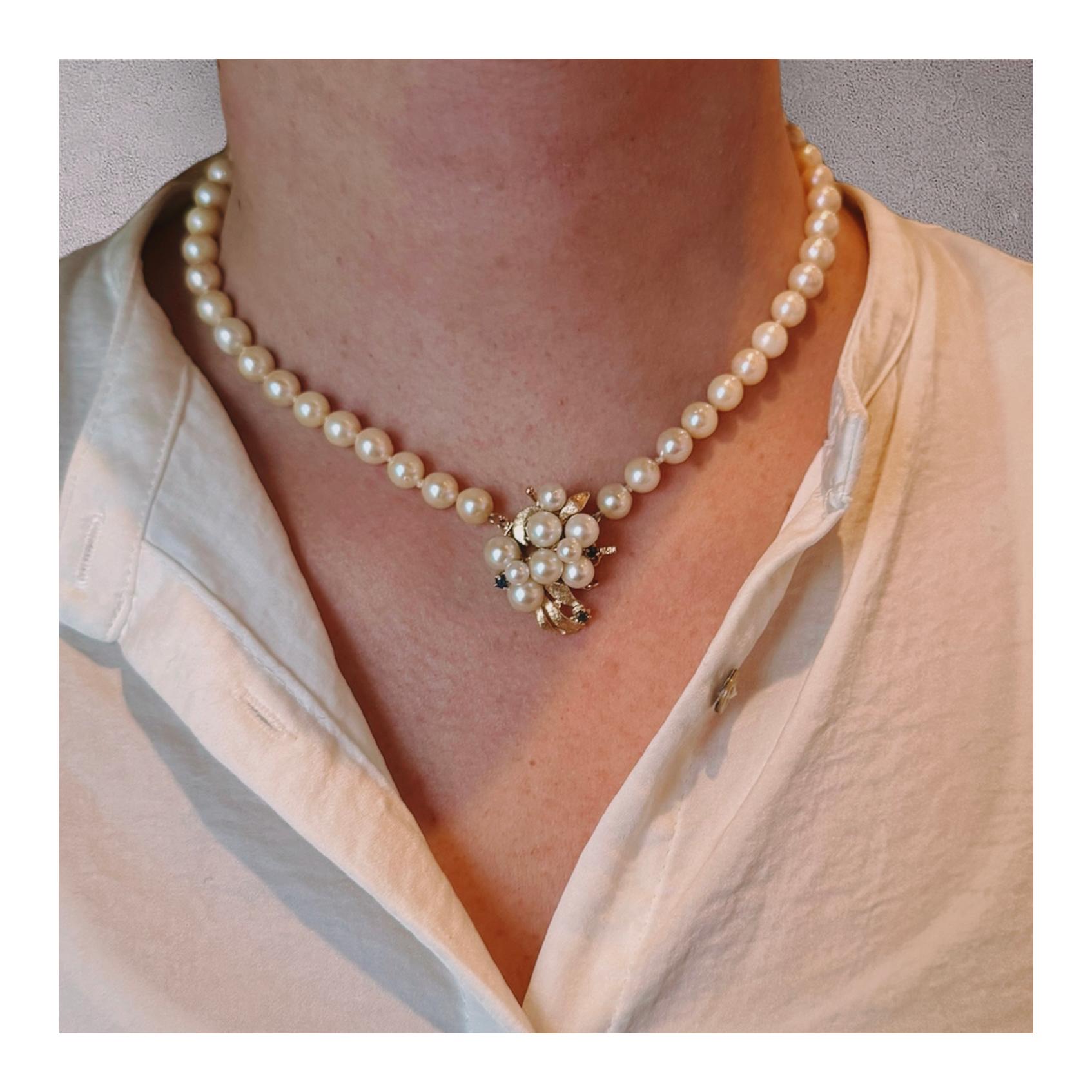 Collana con fili di perle In condizioni buone in vendita a Beverly Hills, CA