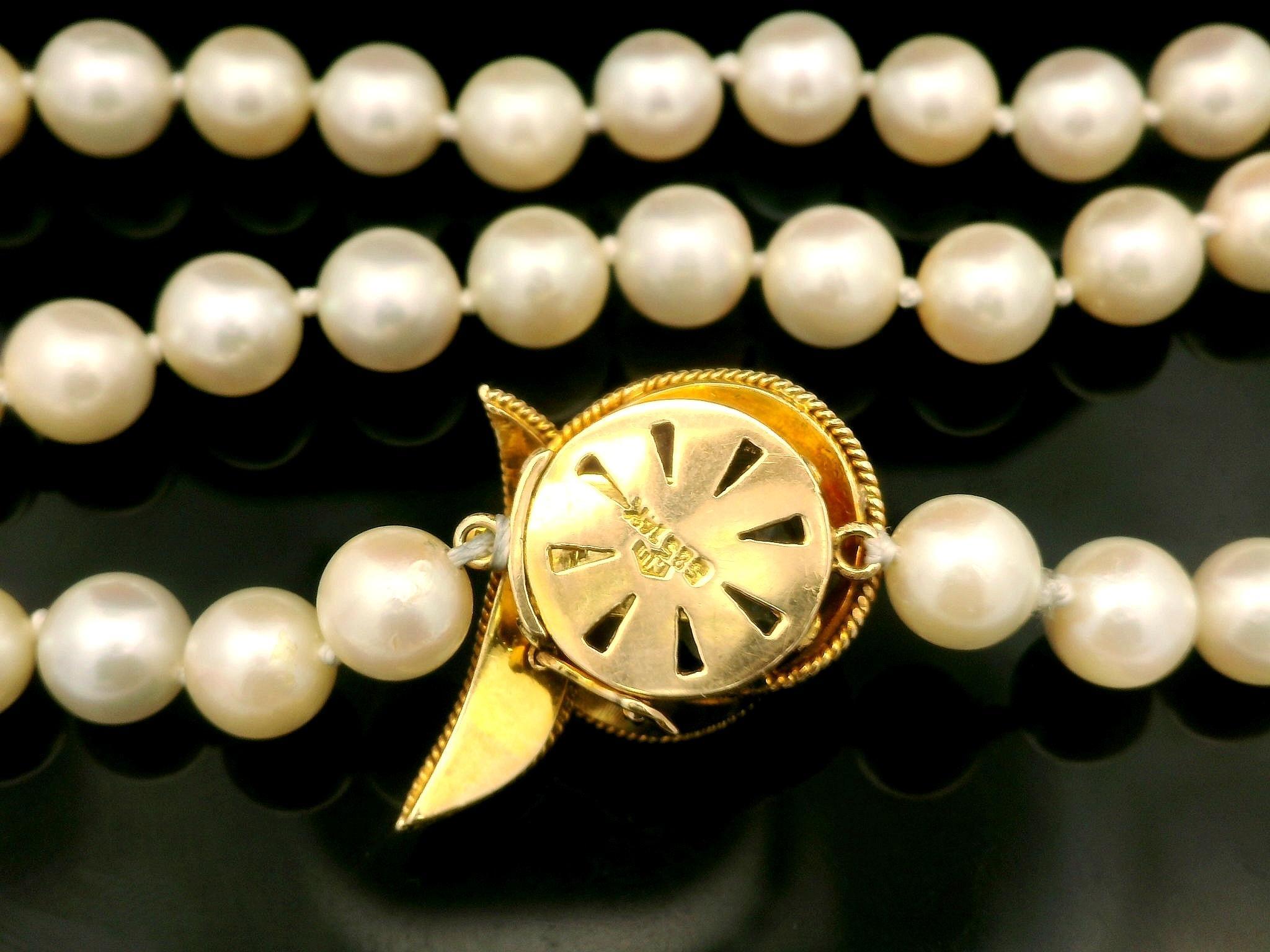 Collier de perles avec fermoir en or 14k 0.50ctw Sapphire Twisted Swirl 26