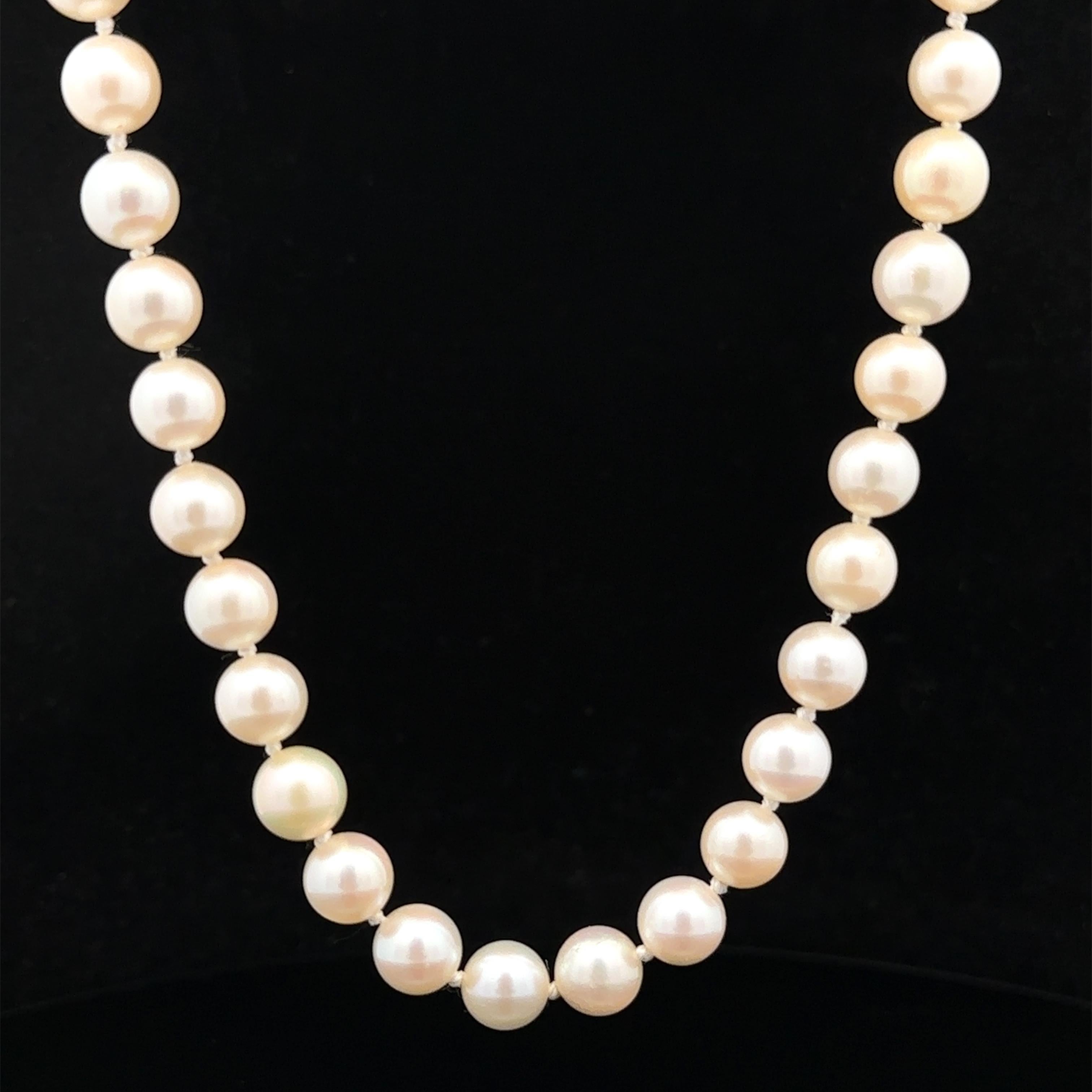 Collier de perles avec fermoir en or 14k 0.50ctw Sapphire Twisted Swirl 26