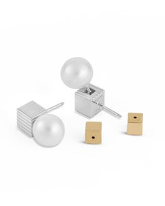 Silver Pearl Drop Earrings