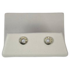 Pearl stud earrings 14KT yellow gold 5.5mm screw backs