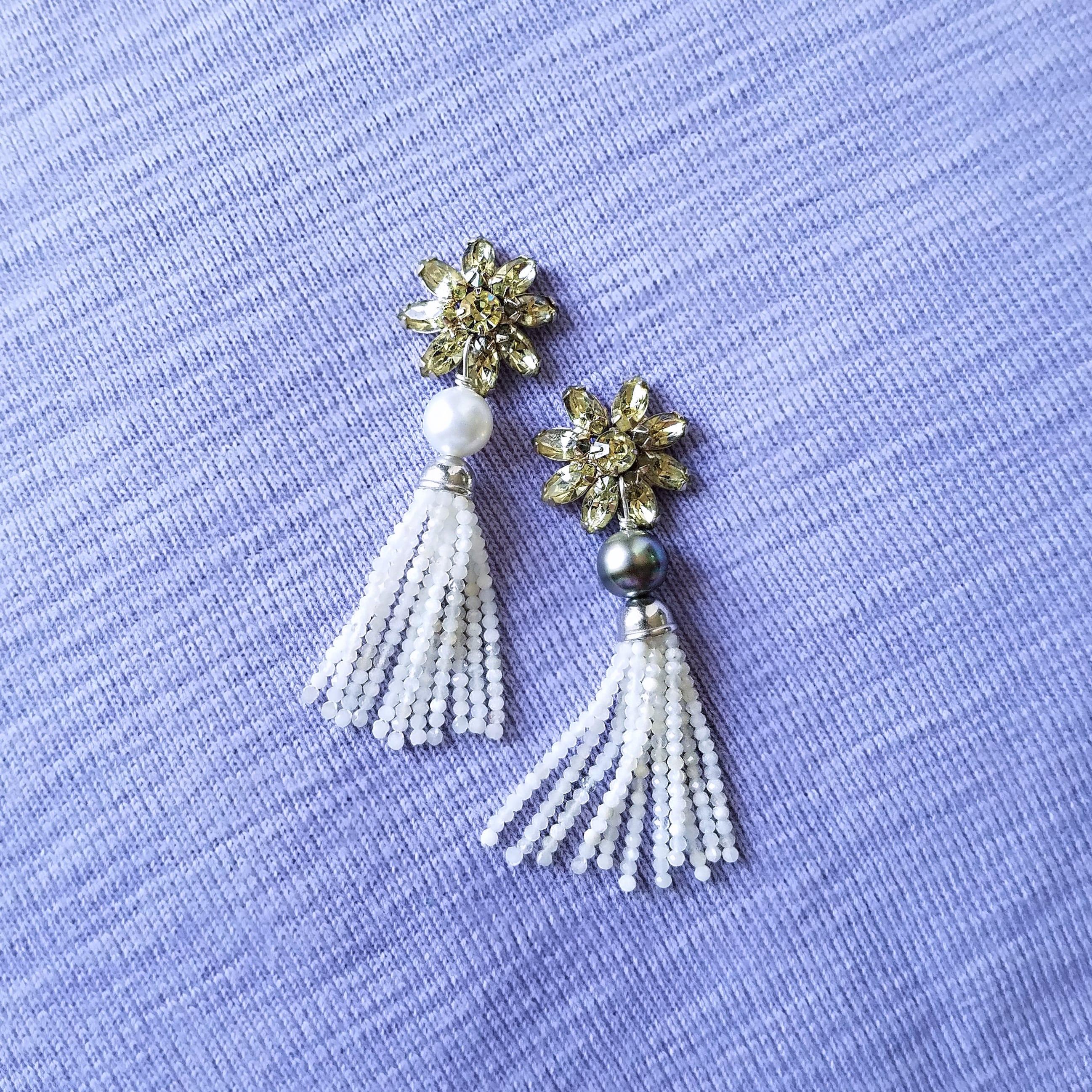 Pearl Tassel Earrings In New Condition For Sale In Kailua Kona, HI