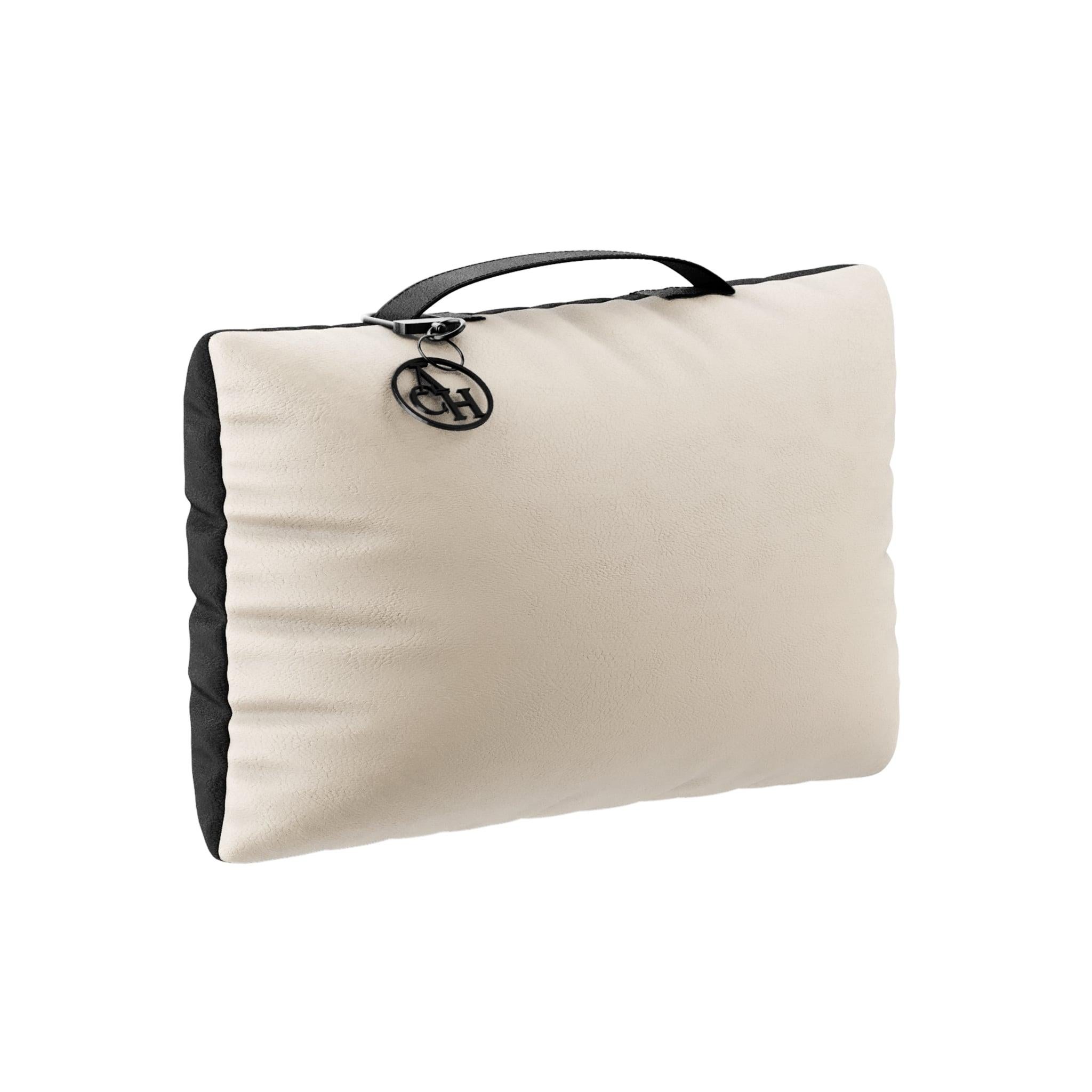 Portuguese Pearl Throw Pillow, White Modern Rectangle Cushion Outdoor/Indoor Waterproof