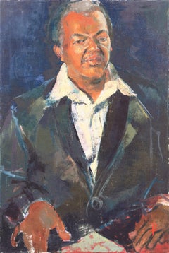 Vintage 'Portrait of Gene Harrison', Pasadena, Parsons School of Design